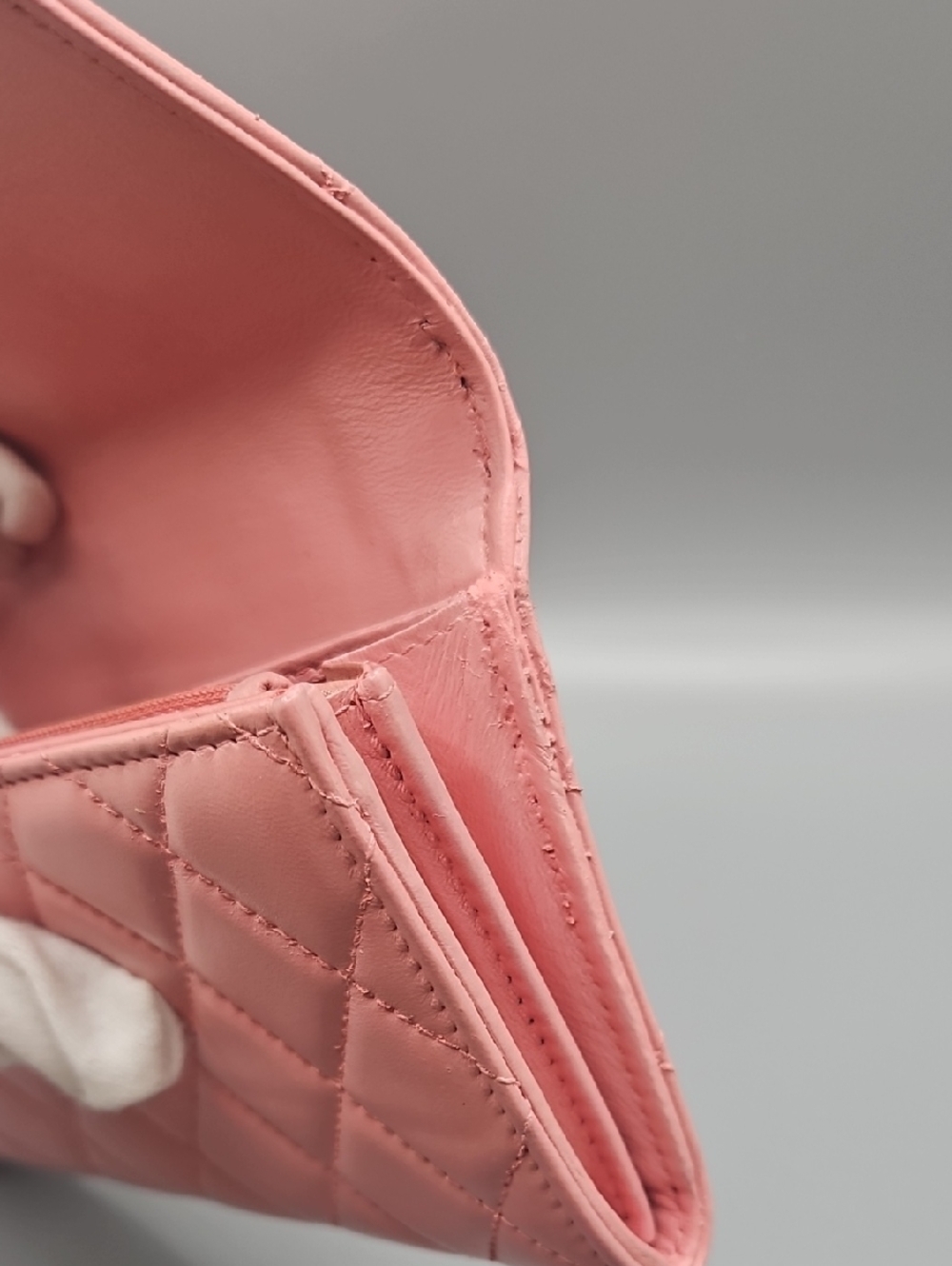 CHANEL Authentic Quilted Leather Pink Long Wallet/Clutch - Picture 9 of 17